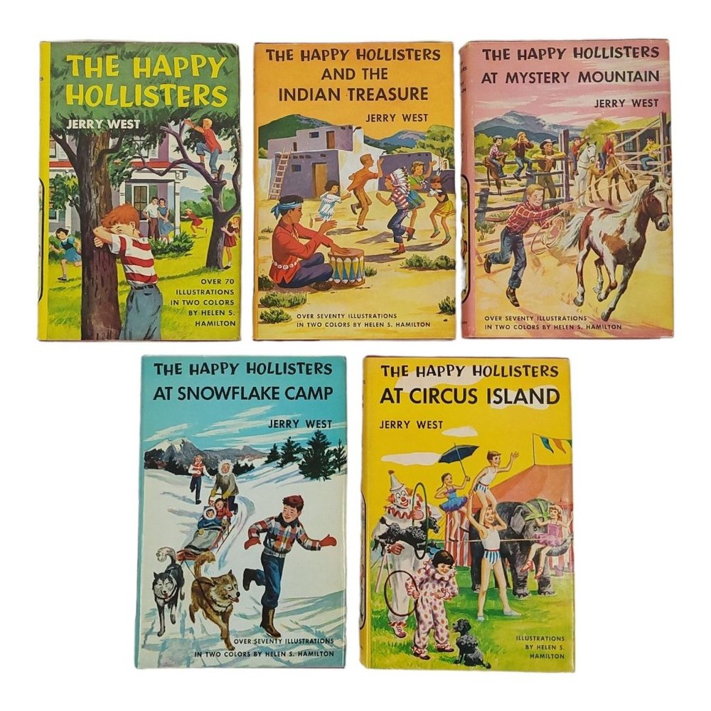 The Happy Hollisters Hardcover Dust Jacket Jerry West Helen S Hamilton Lot Of 5